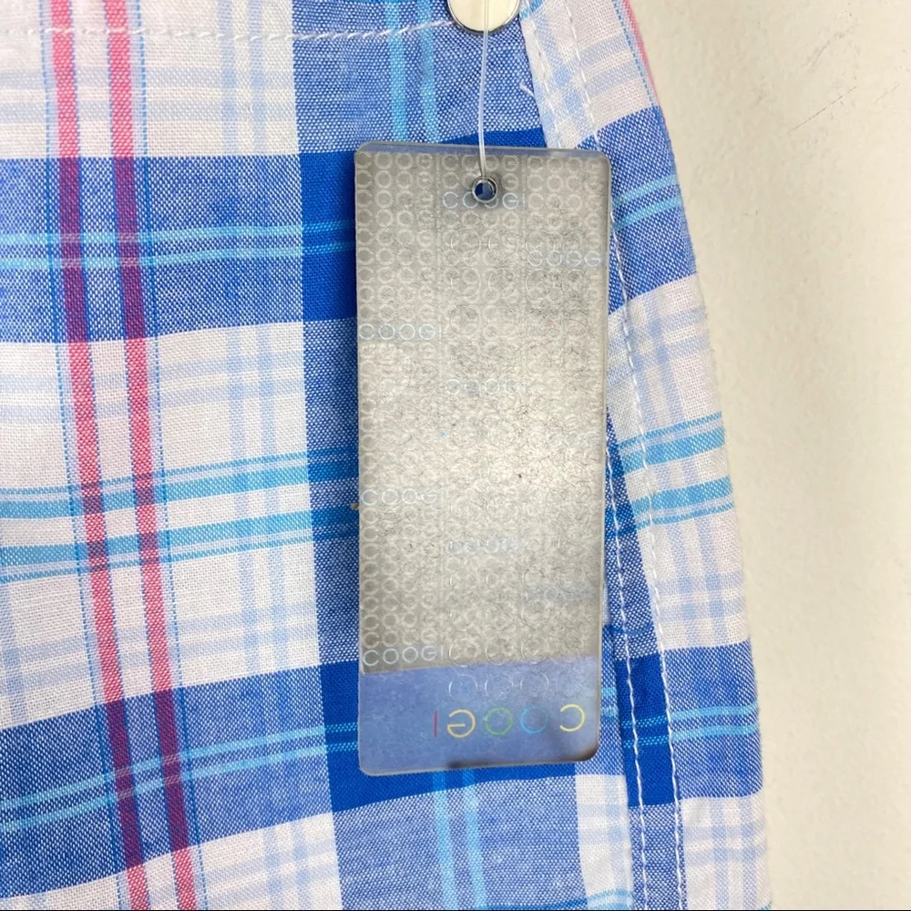 Coogi Plaid Y2K Mini Skirt Blue Size 5/6 New